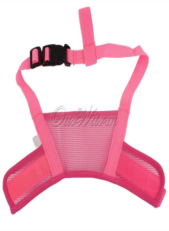 Futaba Dog Adjustable Anti Bark Mesh Soft Mouth Muzzle -Pink- Medium - Image 2
